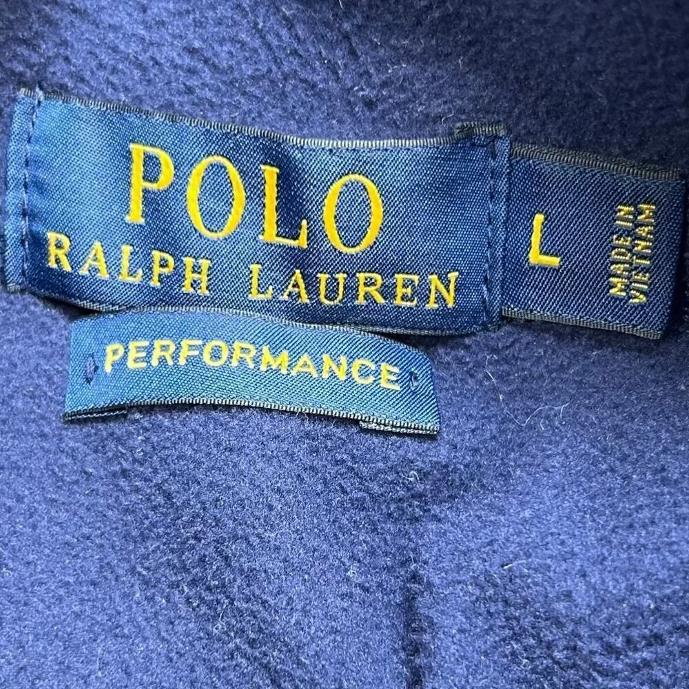 Polo Ralph Lauren Performance Fleece Large Navy Yellow Large Outdoors